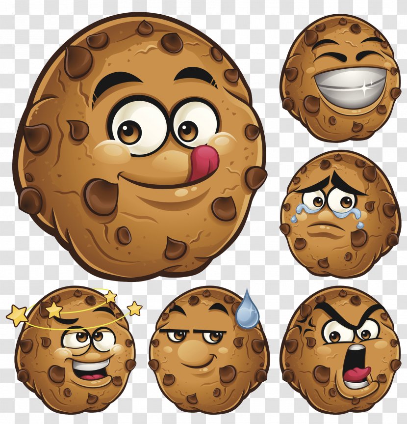Chocolate Chip Cookie Cupcake Biscuit - Hazelnut Biscuits Cartoon Image Transparent PNG
