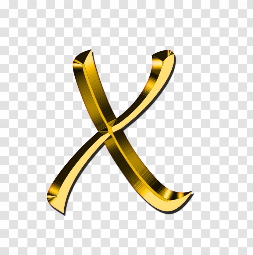 Letter Alphabet Font - Gold - Case Transparent PNG