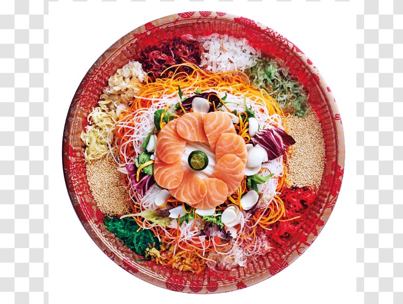 Yusheng Sashimi Hainanese Chicken Rice Chinese Cuisine Food - Crystal Jade Prestige - Cordyceps Flower Transparent PNG