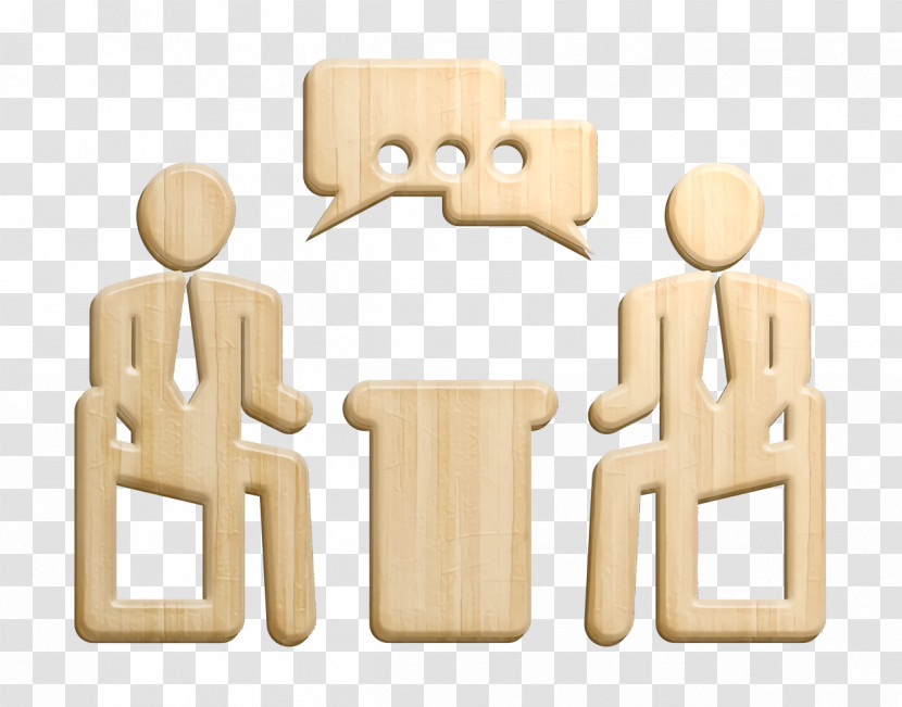 Businessmen Talking In Business Meeting Icon Humans Resources Icon People Icon Transparent PNG