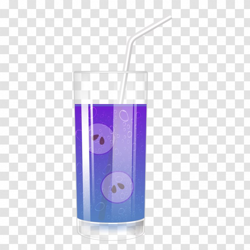 Juice Water Bottles Blue Liquid Drink - Highball Glass - Cartoon Box Transparent PNG