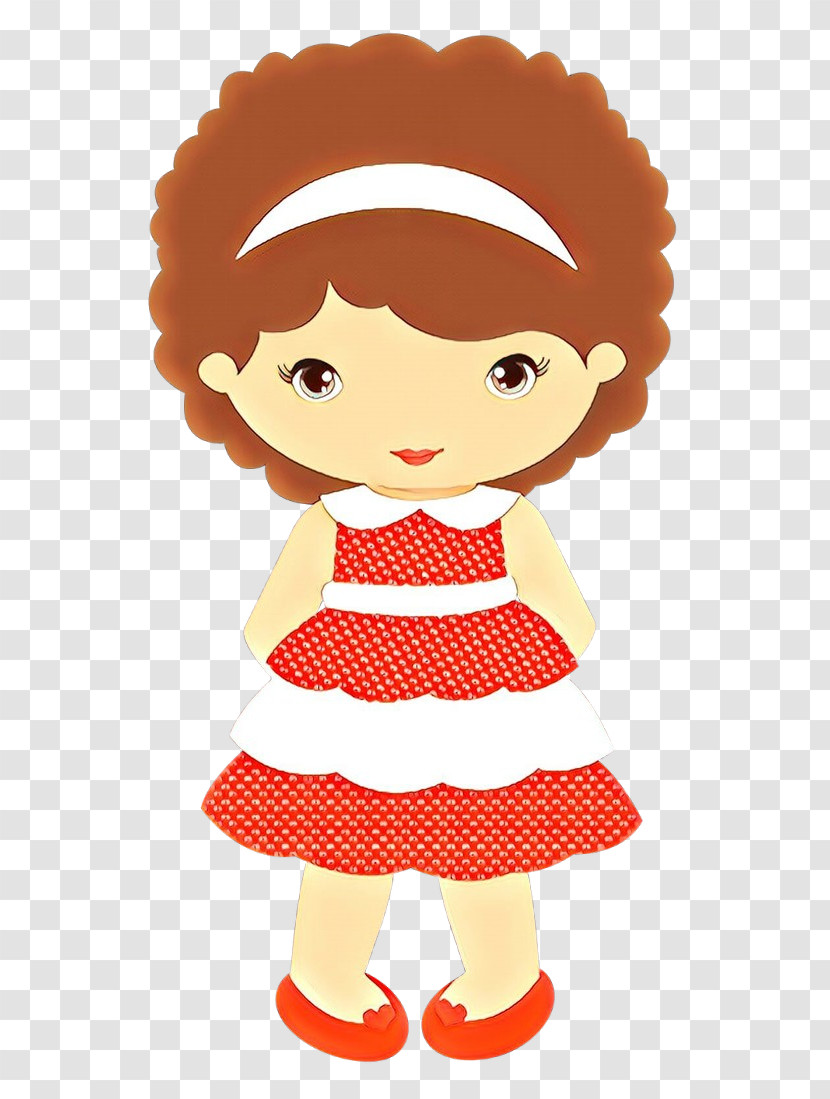 Cartoon Doll Brown Hair Child Toy Transparent PNG