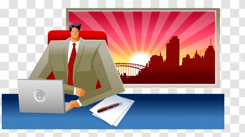 Royalty-free Photography Illustration - Royaltyfree - Cartoon Vector Computer Office Workers Pen And Paper Transparent PNG