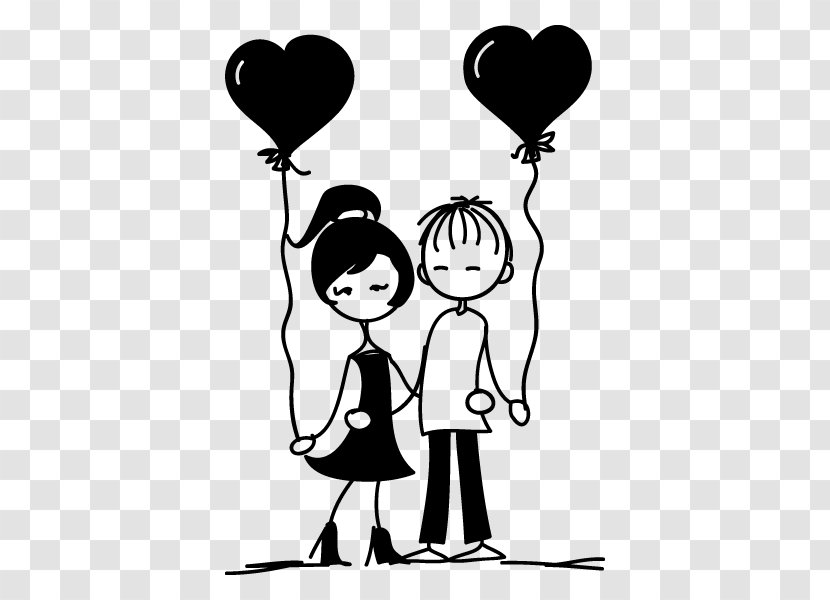 Falling In Love Romance Friendship Feeling - Cartoon - Watercolor Transparent PNG