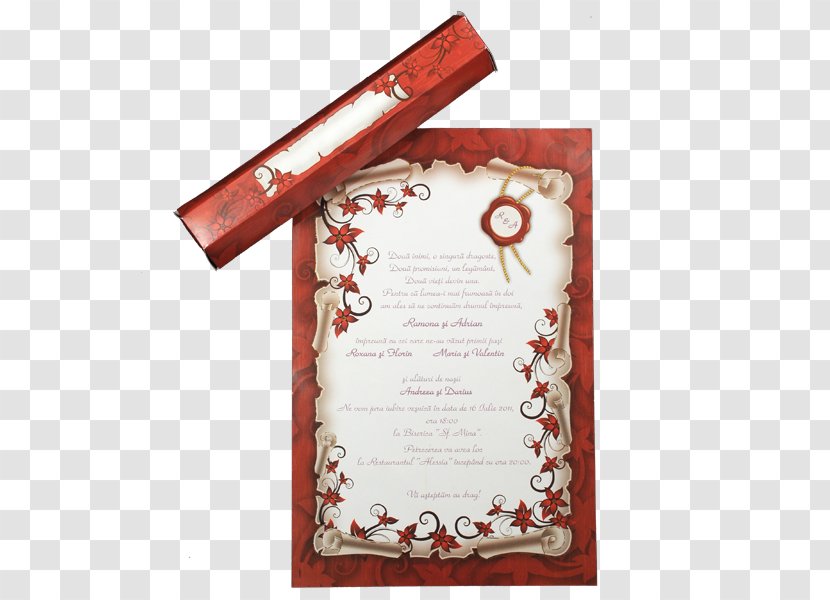 Wedding Invitation Convite Paper Red Transparent PNG