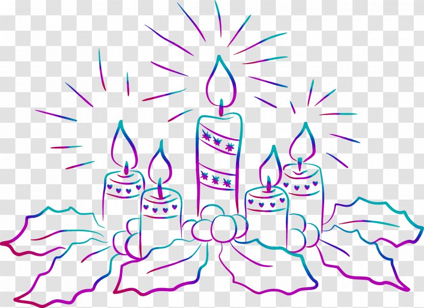 Advent Candle Birthday Cake Christmas Drawing Clip Art - Frame Transparent PNG
