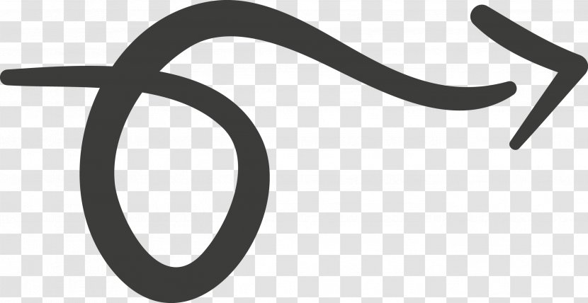 Logo Brand Black And White Font - Vector Bending Arrow Transparent PNG