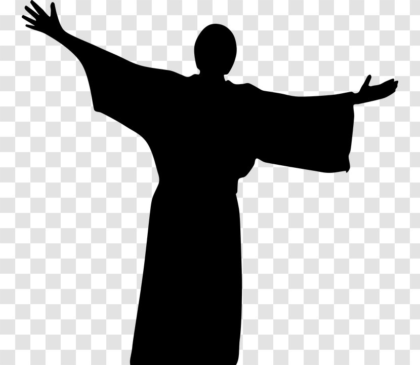Christian Cross Silhouette Christianity Crucifixion Of Jesus - Black And White Transparent PNG