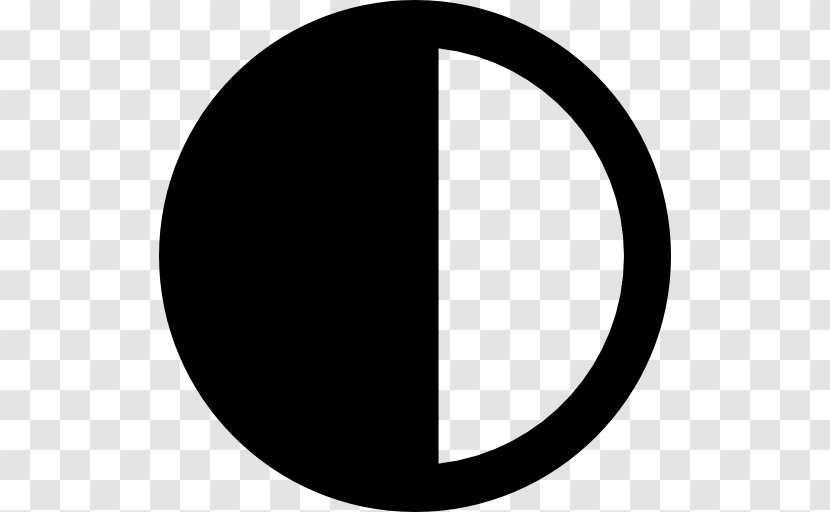 Monochrome Photography Circle Symbol Crescent - Contrasts Transparent PNG