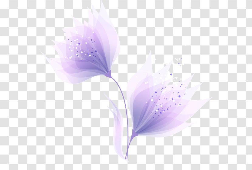 Flower - Heart - Purple Abstract Fantasy Flowers Transparent PNG
