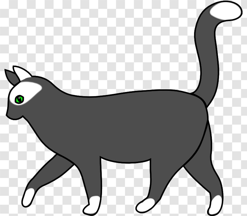 Cat Kitten Clip Art - Domestic Short Haired - Cartoon Pictures Of People Walking Transparent PNG