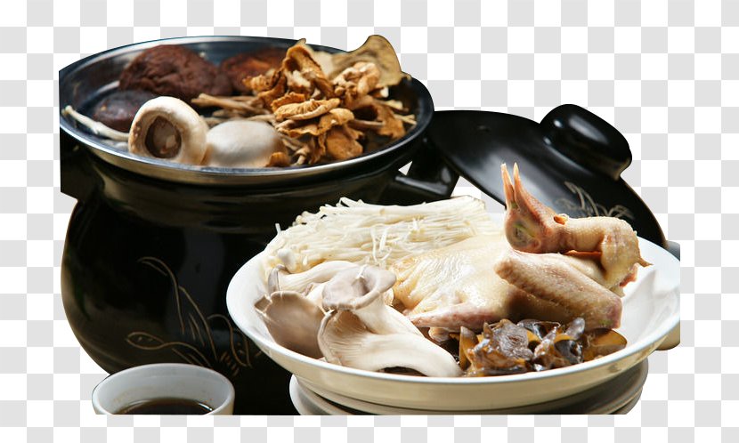 Chinese Cuisine Mushroom Food - Old Pigeon Pot Transparent PNG