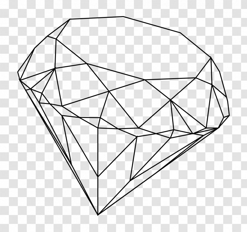 Diamond Drawing Line Art Clip - Area - Cliparts Transparent PNG