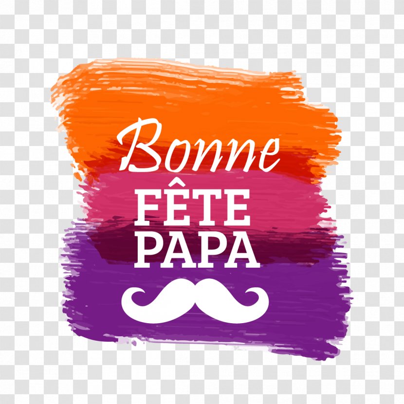 Bonne Fête, Papa! Father's Day Party Logo Image - Coquelicot Aquarelle Transparent PNG