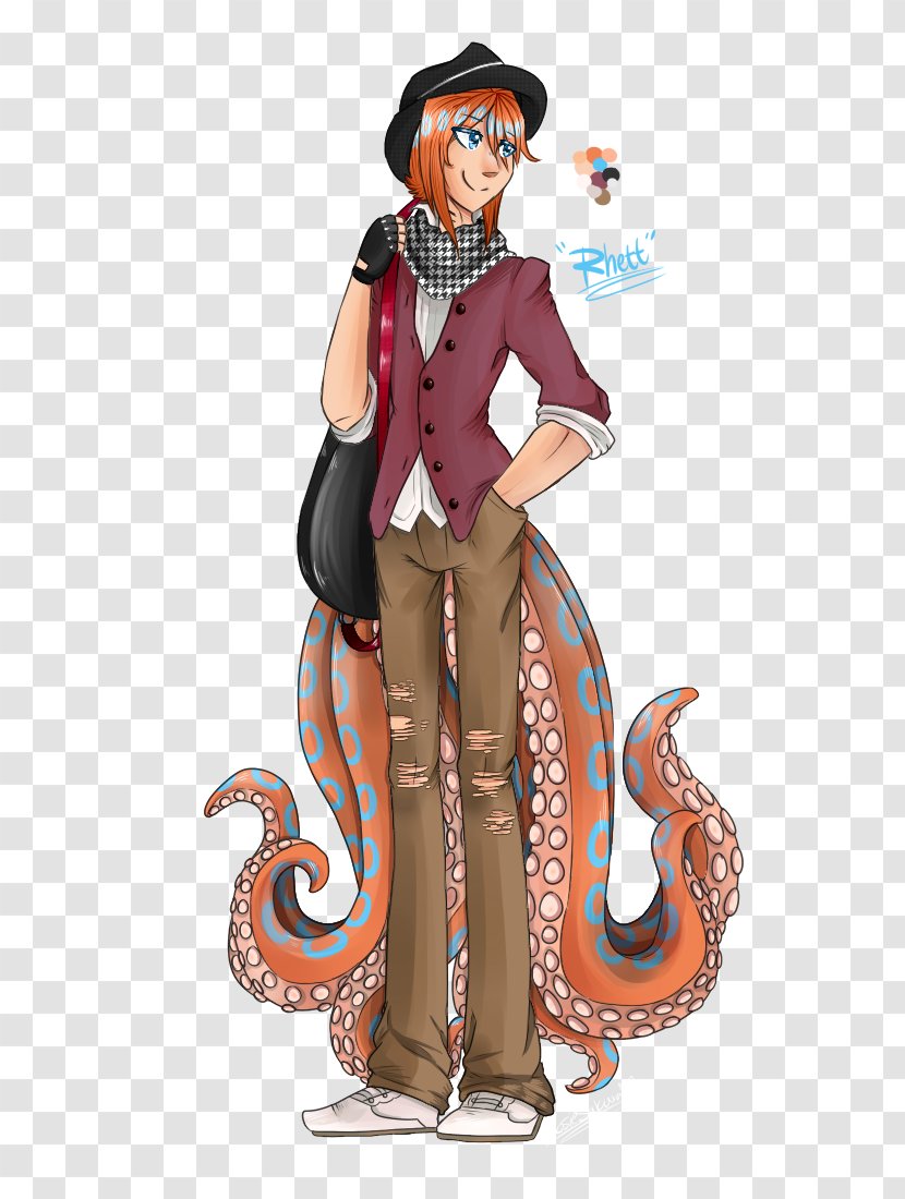 Costume Design Cartoon Headgear Homo Sapiens - Fictional Character - Octopus Seafood Transparent PNG