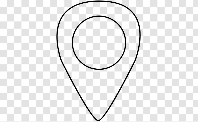 Black And White Clip Art - Area - Map Marker Transparent PNG