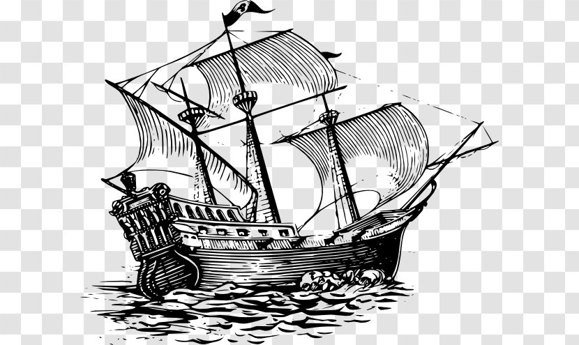 Sailing Ship Drawing Clip Art - First Rate Transparent PNG