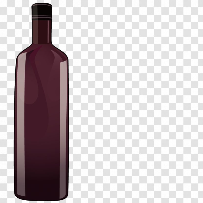Red Wine Liqueur Glass Bottle - Vector Bottles Transparent PNG