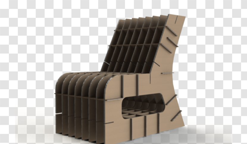 Chair Paper Cardboard Furniture Corrugated Fiberboard - Stool Transparent PNG