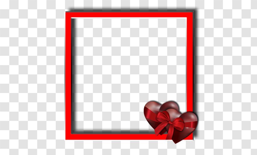 Picture Frames Red Clip Art - Rectangle - Heart Transparent PNG