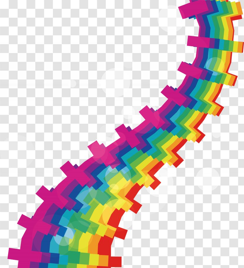 Line Rainbow Euclidean Vector Curve - Wave - Zipper Pattern Transparent PNG