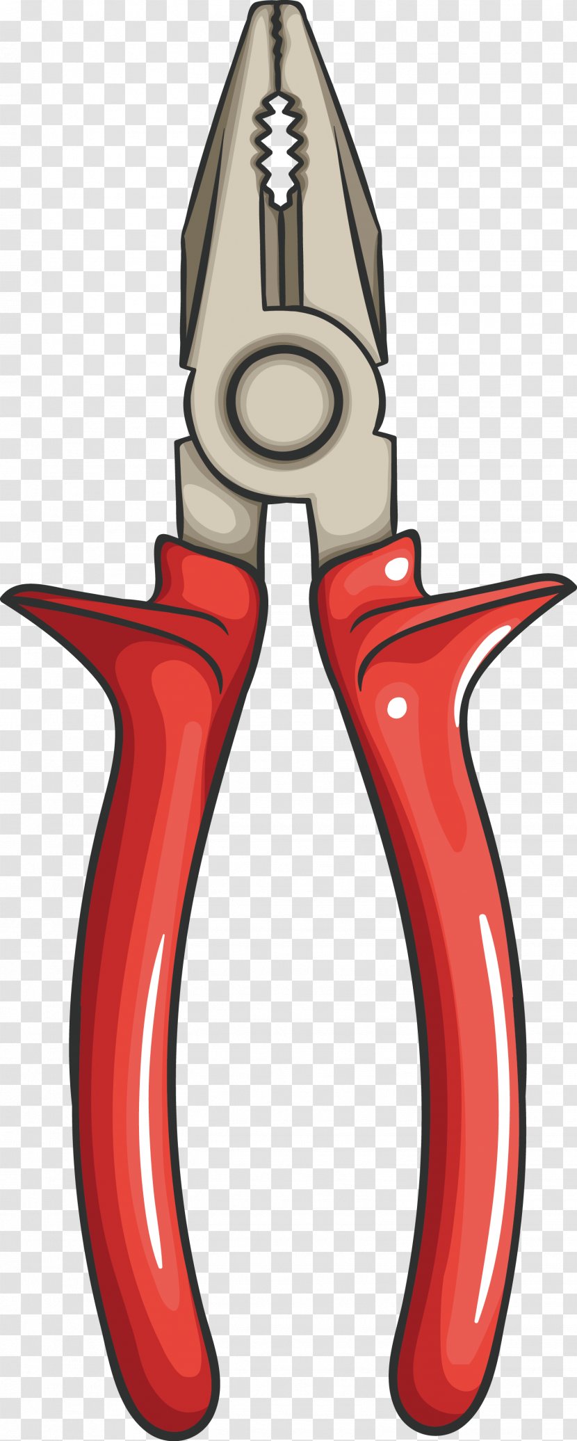 Pliers Installation Tool - Red - Vector Transparent PNG