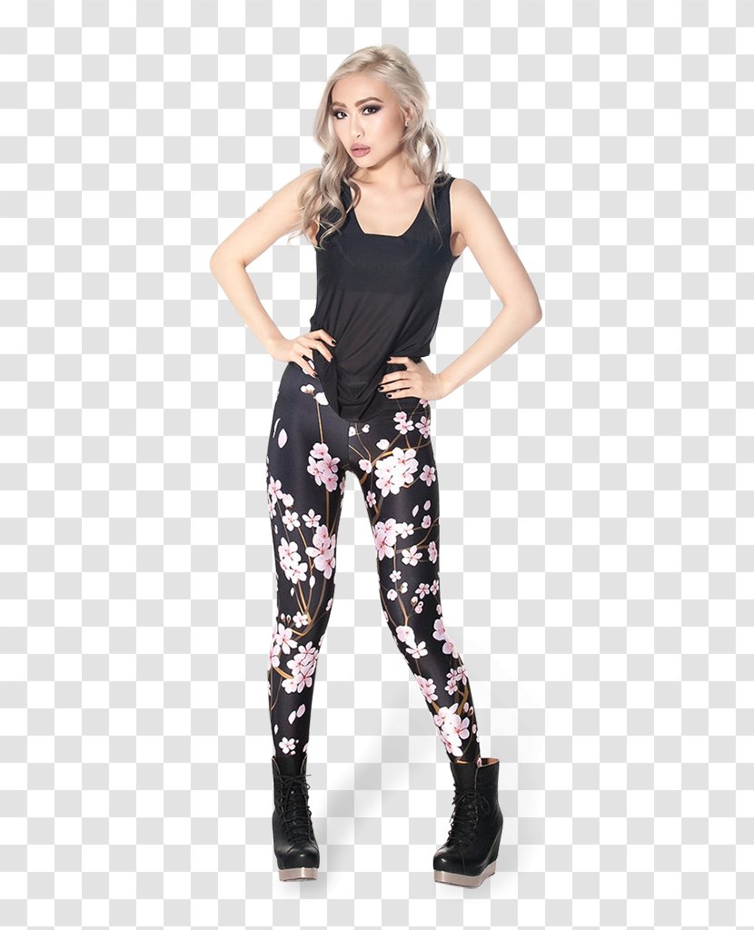 Leggings Yoga Pants Clothing Printing Fashion - Flower - Woman Transparent PNG
