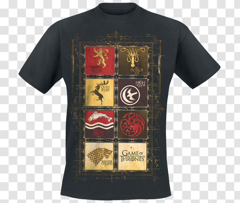 T-shirt Cersei Lannister Daenerys Targaryen House Stark Winter Is Coming - Brand Transparent PNG