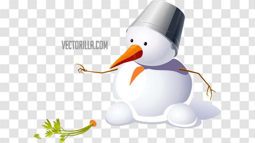 Snowman - Beak - Vector White Transparent PNG