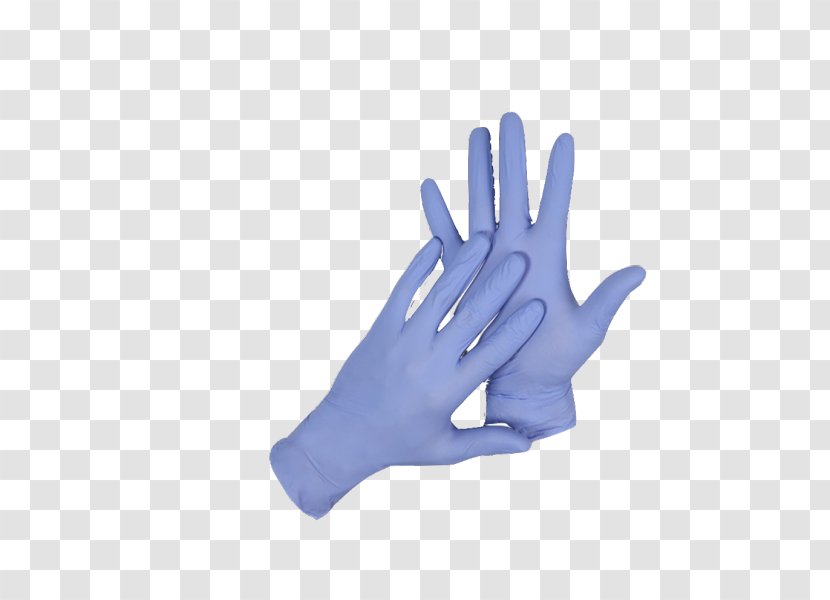 Hand Model Finger Medical Glove Cobalt Blue - Safety - Rubber Transparent PNG