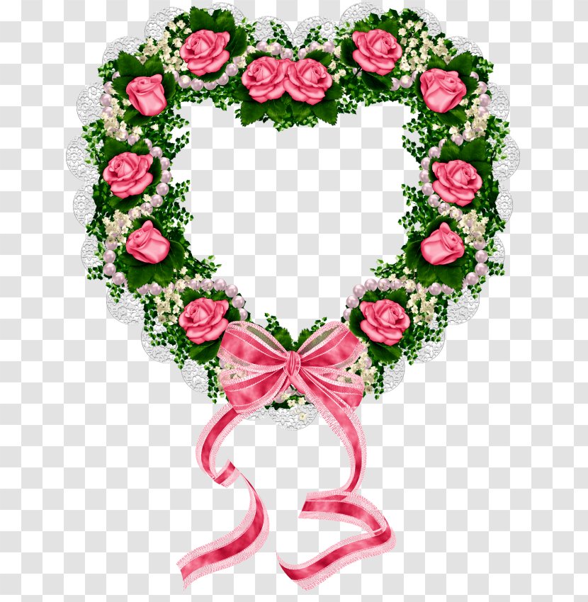Valentine's Day Wedding Invitation Flower Wreath Garland - Floristry Transparent PNG
