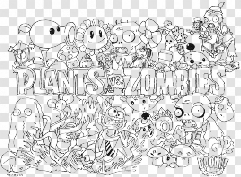 Plants Vs. Zombies: Garden Warfare 2 Coloring Book Minecraft Peashooter - Flower - Vs Zombies Transparent PNG