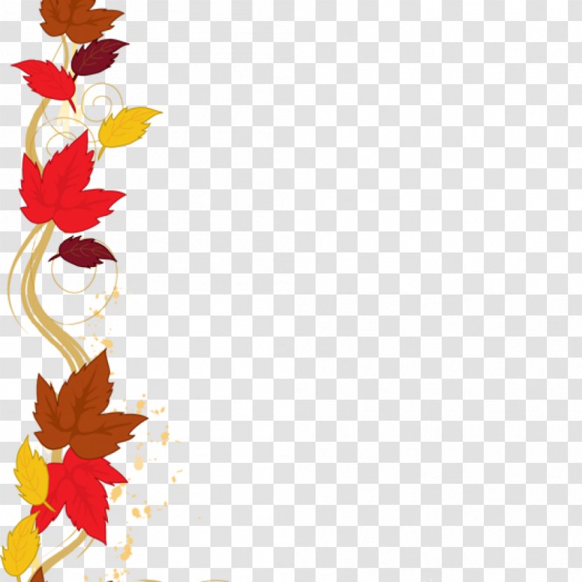 Borders And Frames Clip Art Image Autumn - Leaf - Lovely Vertical Transparent PNG