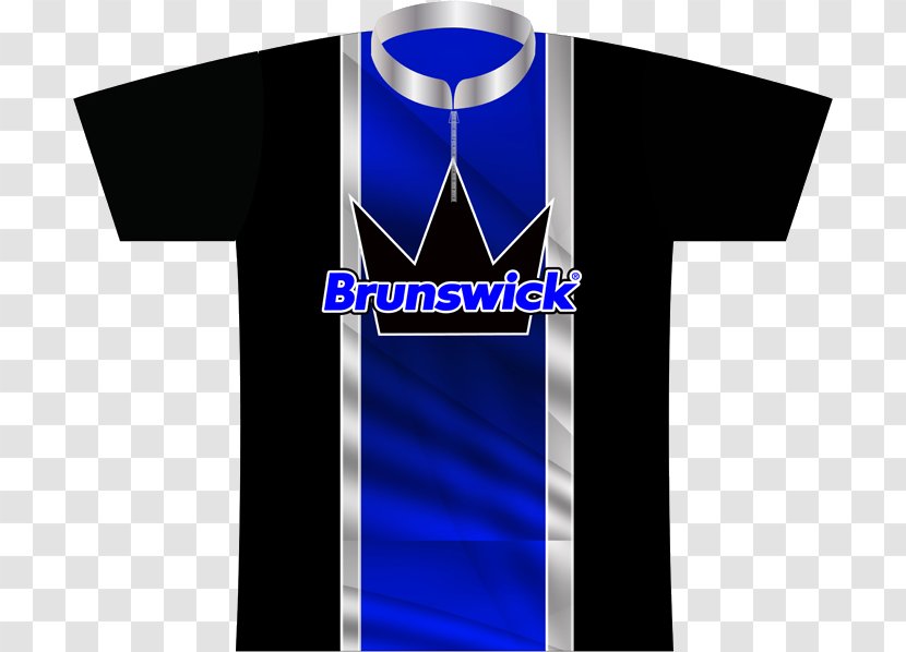 T-shirt Jersey Blue Brunswick Bowling & Billiards - Sleeve Transparent PNG
