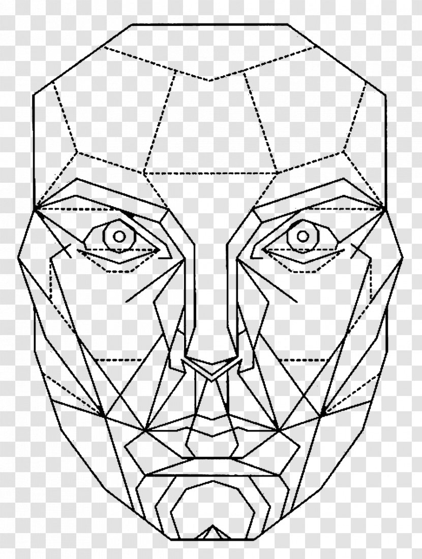 Golden Ratio Proportion Face Mask - Geometry Transparent PNG