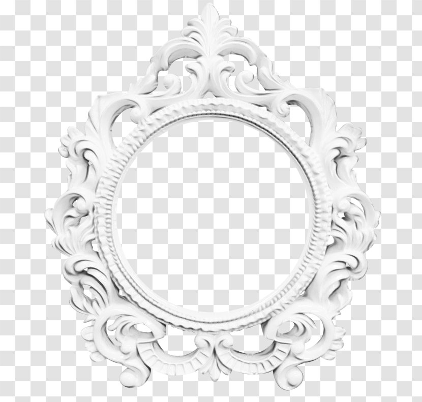 Silver Picture Frames Body Jewellery - Oval - Metal Transparent PNG