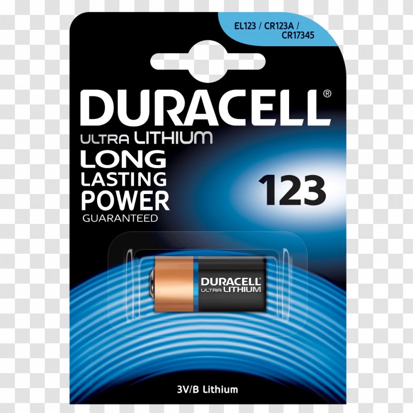 Duracell Lithium Battery Button Cell Bateria CR123 Transparent PNG