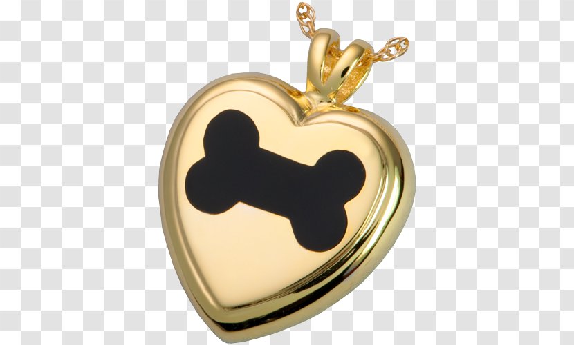 Locket Dog Jewellery Gold Bone - Heart - Necklace Transparent PNG