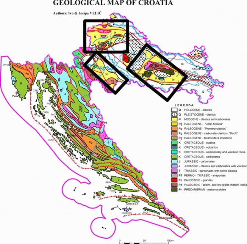 Hrvatsko Zagorje Geology Area Croatian Geologic Map - Chlamys Transparent PNG