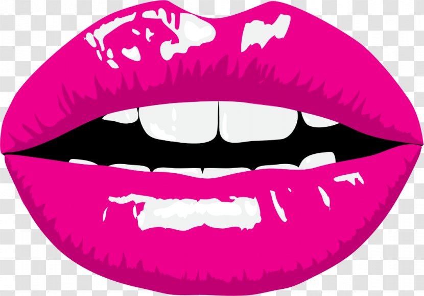 Lip Mouth Smile Clip Art - Public Domain Transparent PNG