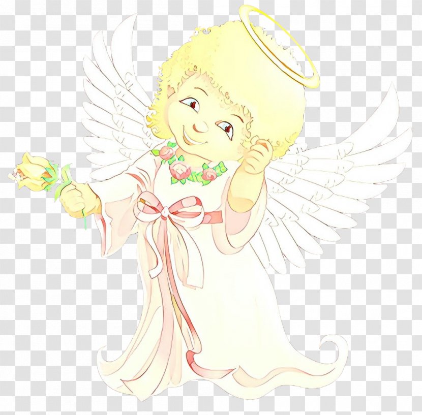 Angel Cartoon Fictional Character Drawing Supernatural Creature - Long Hair - Fashion Illustration Transparent PNG