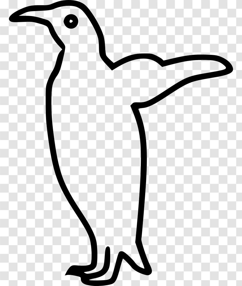 Penguin Clip Art Line Silhouette Cartoon Transparent PNG