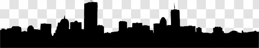 Skyline Silhouette Clip Art - White - City Scape Transparent PNG