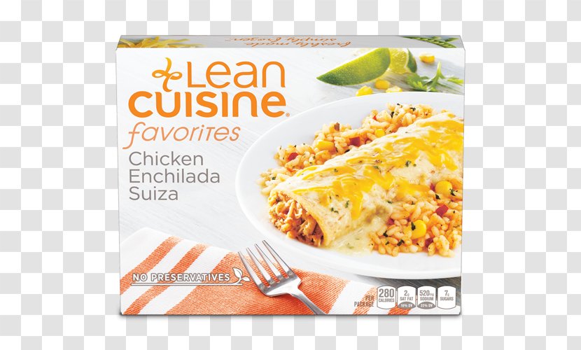 Fettuccine Alfredo Ravioli Rice And Beans Enchilada Orange Chicken - Lean Cuisine - Enchiladas Transparent PNG