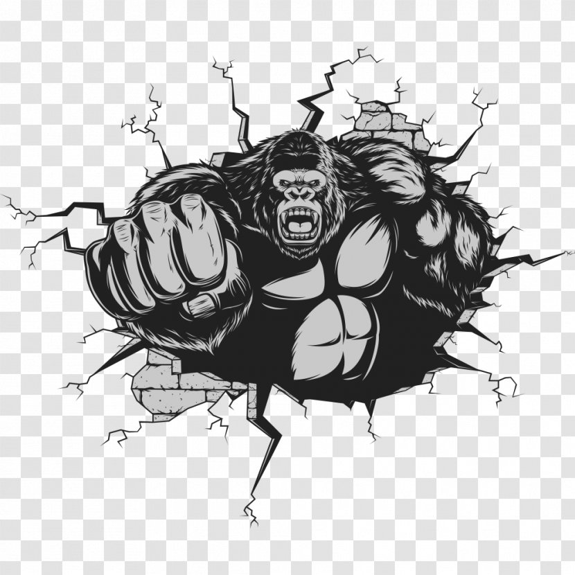 King Kong Gorilla Ape Vector Graphics Royalty-free - Drawing Transparent PNG