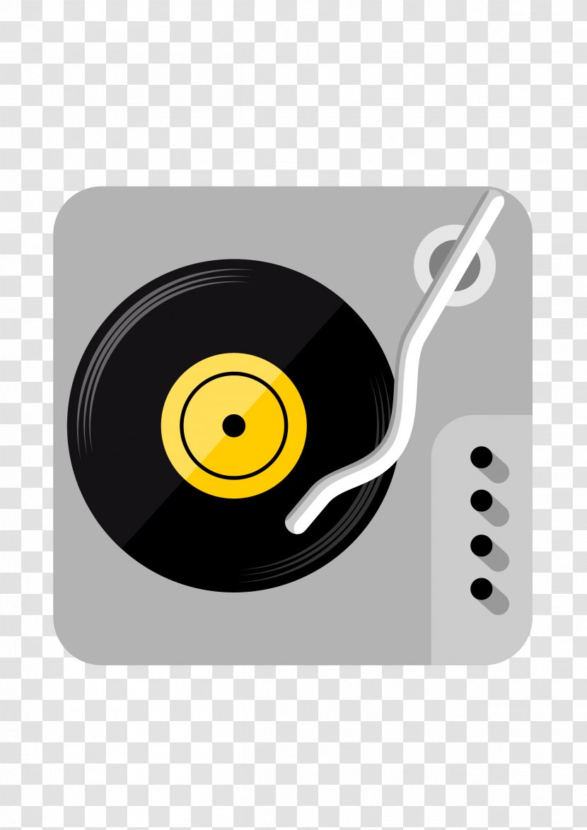 Phonograph Turntable Disc Jockey Icon - Silhouette - Old Gramophone Transparent PNG