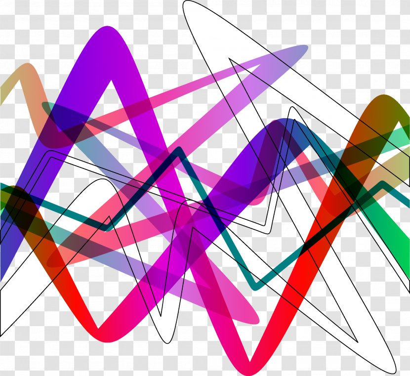 Color Abstract Art - Point - Colorful Lines Transparent PNG