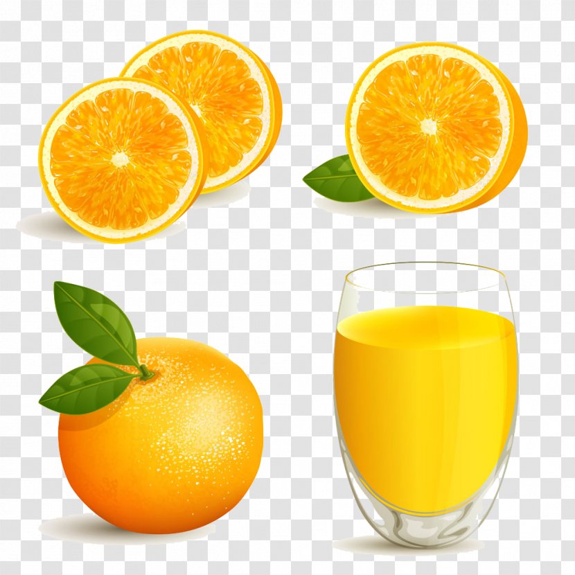 Orange Juice Illustration - Diet Food - Oranges And Design Material Transparent PNG