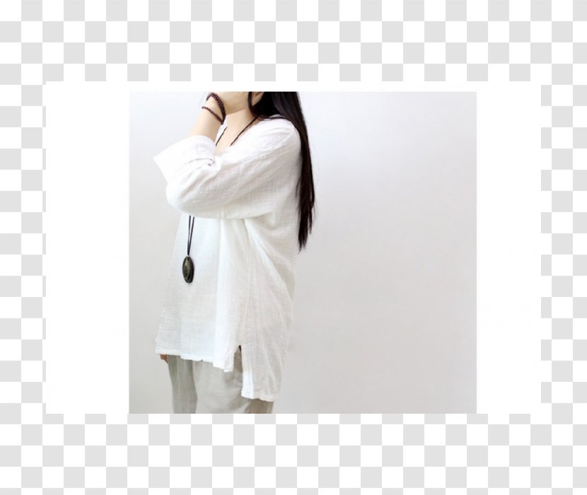 Robe Sleeve Shoulder Blouse Cotton - Silhouette - Nightgown Transparent PNG