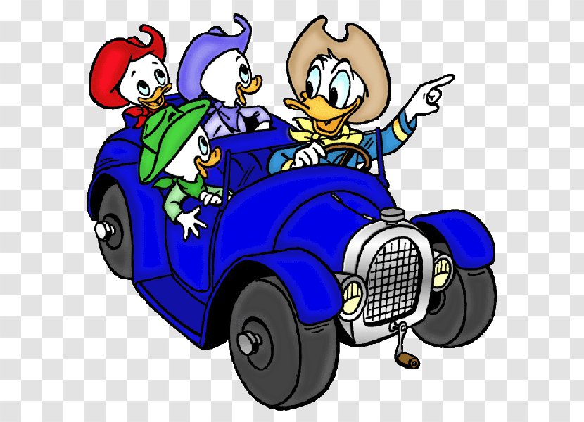 Donald Duck Huey, Dewey And Louie Daisy Drawing Cars - Walt Disney Transparent PNG